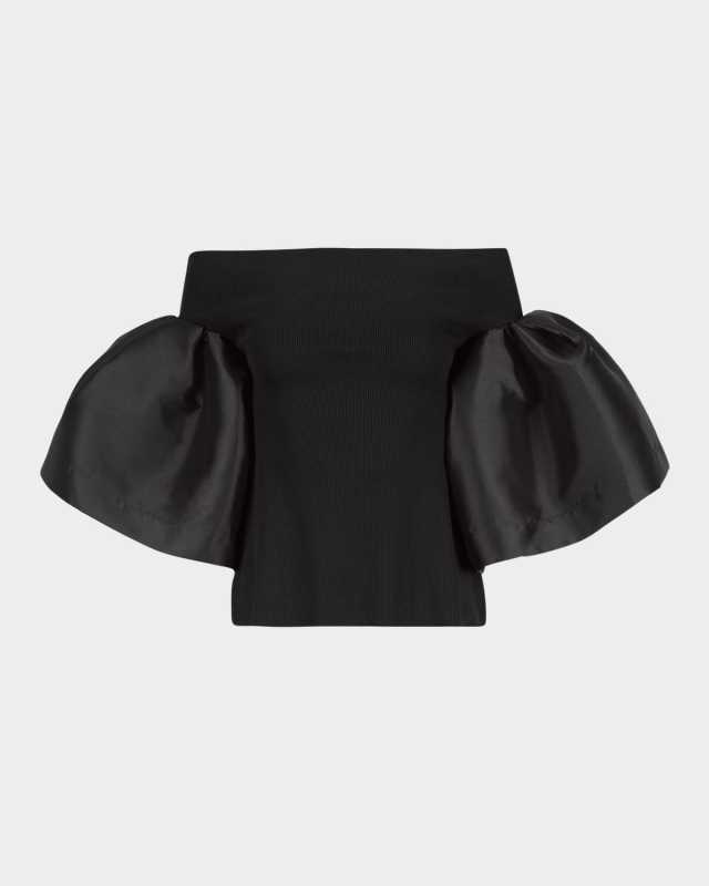 Off-The-Shoulder Puff-Sleeve Top